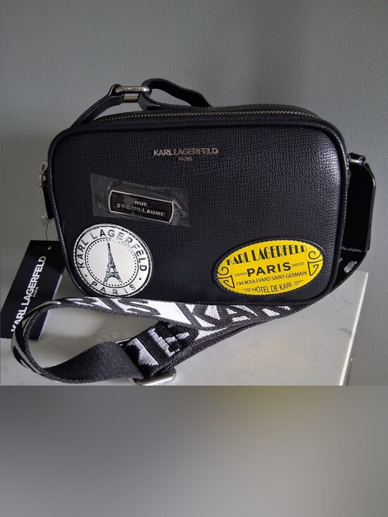 Karl Lagerfeld Handbags - Karl Lagerfeld Double Zipper Black Bag
